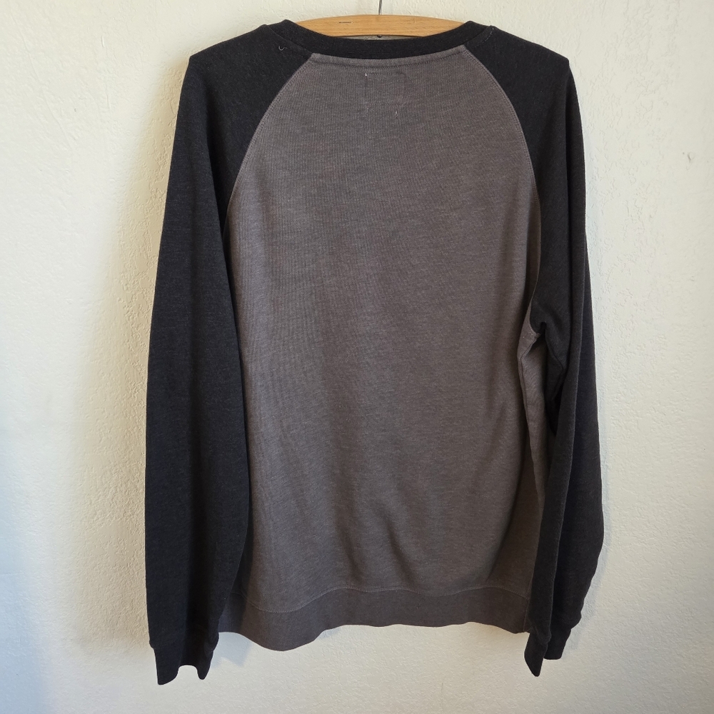 Quicksilver Men’s GreyBlack Sweatshirt Pullover Crewneck Surf Logo Plus Size XXL - Picture 2 of 14